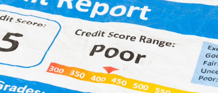 Poor credit score